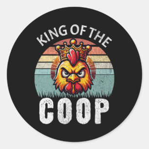 Adesivo Retro Rei Da Coop Irritado Pai Pais De Galinha