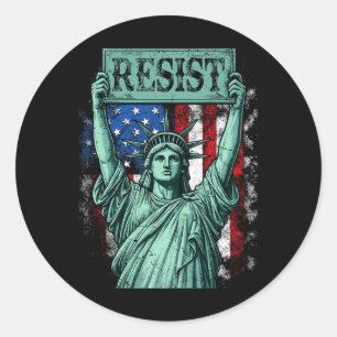 Adesivo Retro Resistir Não Meu Presidente Anti-trump 