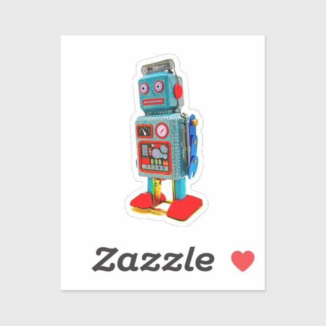 ADESIVO RETRO ROBOT STICKER (Folha)