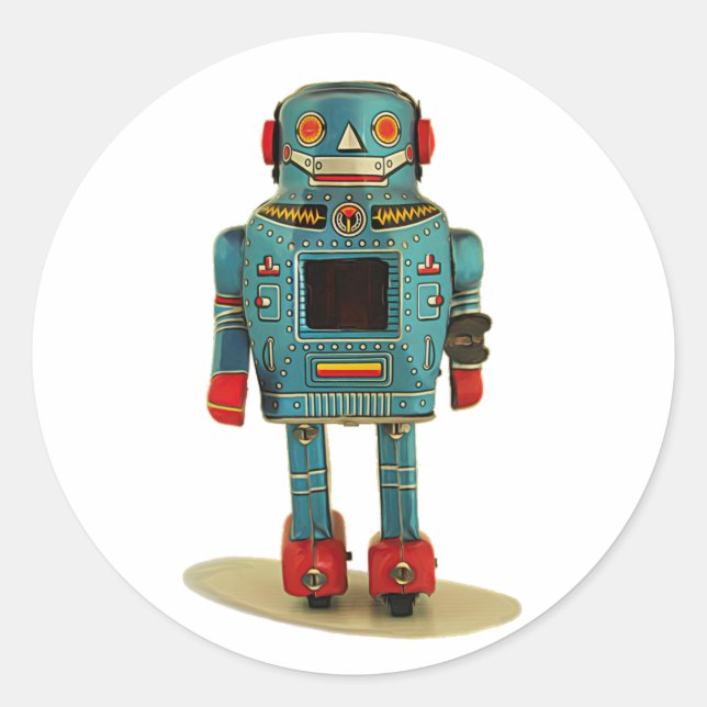 ADESIVO RETRO ROBOT STICKER. (Frente)