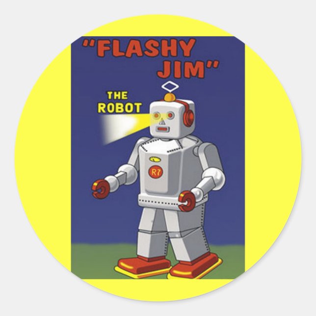 ADESIVO RETRO ROBOT STICKER 2 (Frente)