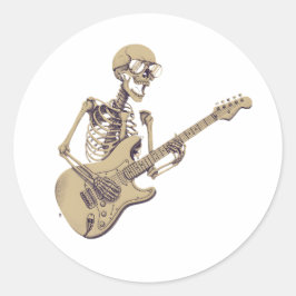 Adesivo Retro Rock Skeleton Guitar Graphic
