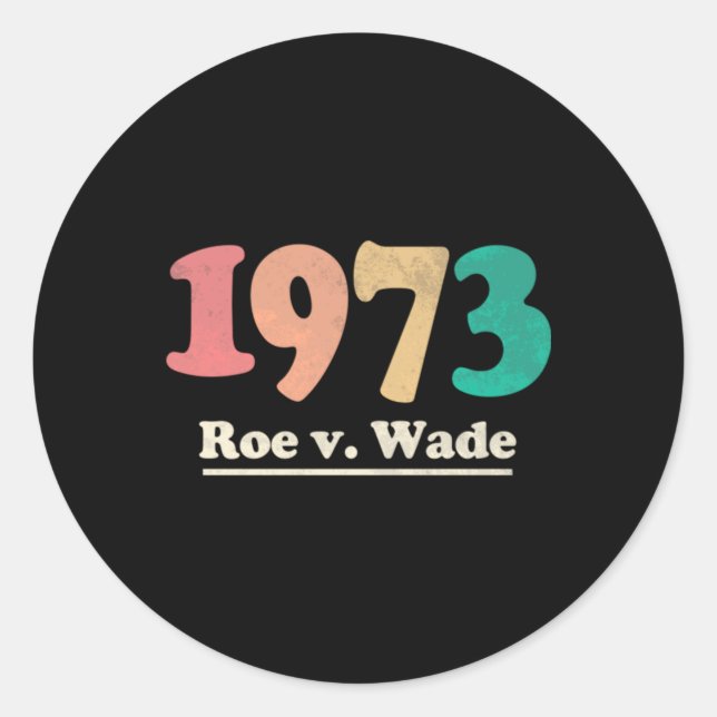 Adesivo Retro Roe v Wade Roe V Wade (Frente)