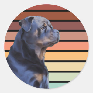 Adesivo Retro Rottweiler