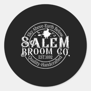 Adesivo Retro Salem Broom Company Est 1692 Machusets Hall