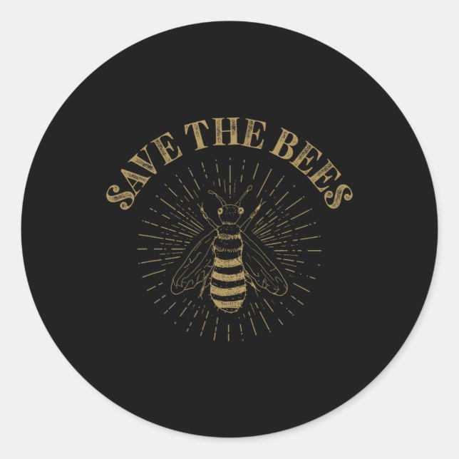 Adesivo Retro Salve As Abelhas Apiary Beekeeper Dia Da Ter (Frente)