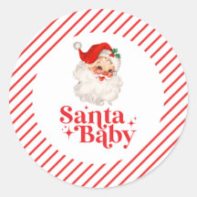 Retro Santa Baby chá de bebê de Natal