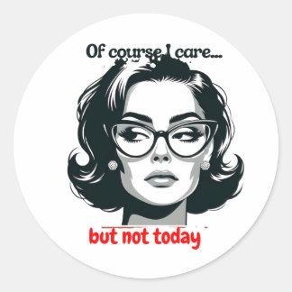 Adesivo Retro Sarcastic Woman - "Not Today" Quote