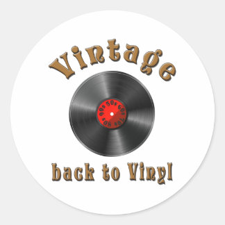 Adesivo Retro Schallplatte, Vinyl, Vintage, Oldie Runder