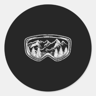 Adesivo Retro Ski Snowboard Goggles Gift Skit Snow Winte