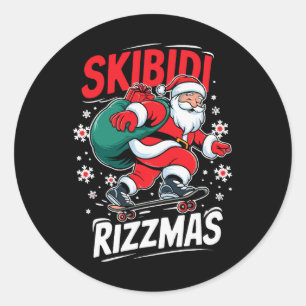 Adesivo Retro Skibidi Rizzmas Funny Santa Clause Skause B