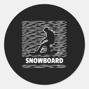 Adesivo Retro Snowboard Snowboard Snowboarder Winter Sport