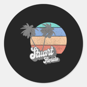 Adesivo Retro Stuart Flórida Fl Vintage Praia Surf Para Ho