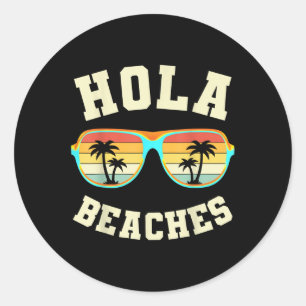 Adesivo Retro Summer Hola Pega Férias De Praia Engraçadas