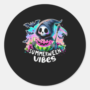 Adesivo Retro Summerween Vibe Watermelon Ghost Summer Skel