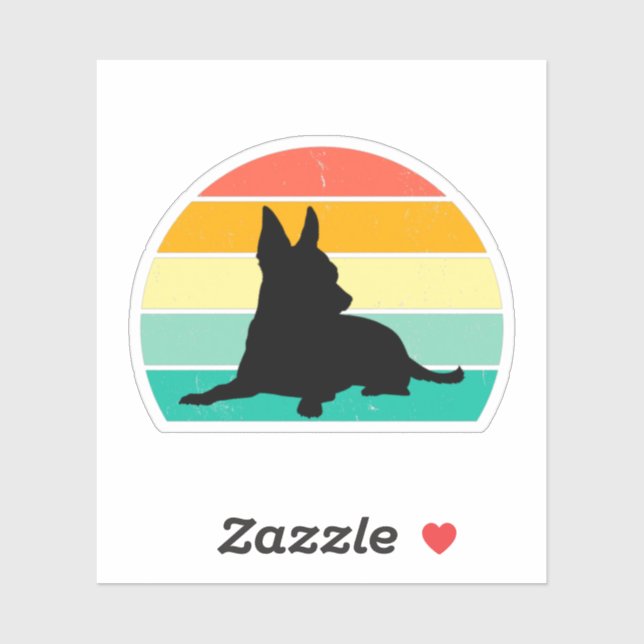 Adesivo Retro Sunset Chihuahua Sticker (Folha)