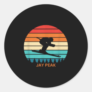 Adesivo Retro Sunset Jay Peak Vermont Skiier