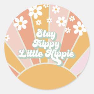Adesivo Retro Sunshine Fique Tripado Pequeno Hippie floral