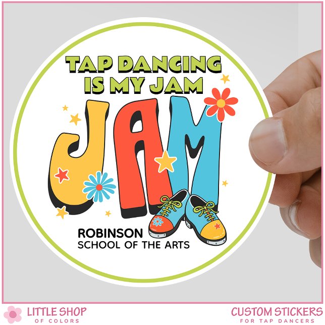 Adesivo Retro Tap Dancing is My Jam Customizable (Criador carregado)