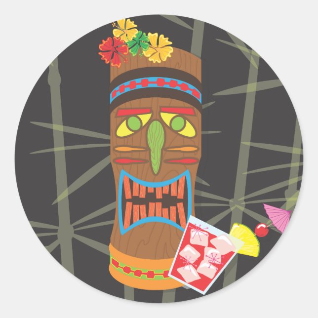 Adesivo Retro Tiki Head (Frente)