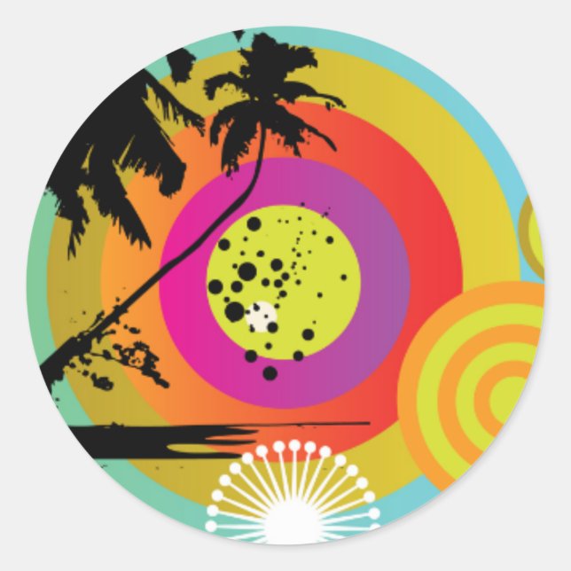 Adesivo Retro Tropix Business Stickers (Frente)