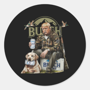 Adesivo Retro Trump Hunting Deer Funny Bebendo Beer Hunti