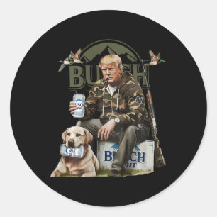 Adesivo Retro Trump Hunting Deer Funny Bebendo Beer Hunti