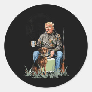 Adesivo Retro Trump Hunting Deer Funny Bebendo Beer Hunti