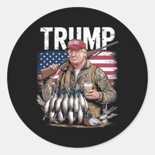 Adesivo Retro Trump Hunting Duck Hello Hunting Season UF
