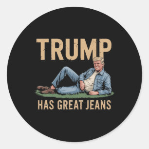Adesivo Retro Trump Tem Grandes Calças Meme Divertido
