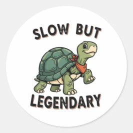 Adesivo Retro Turtle Legendary Quote Vinyl Sticker