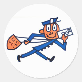 Adesivo Retro US Mail Carrier Cartoon sticker