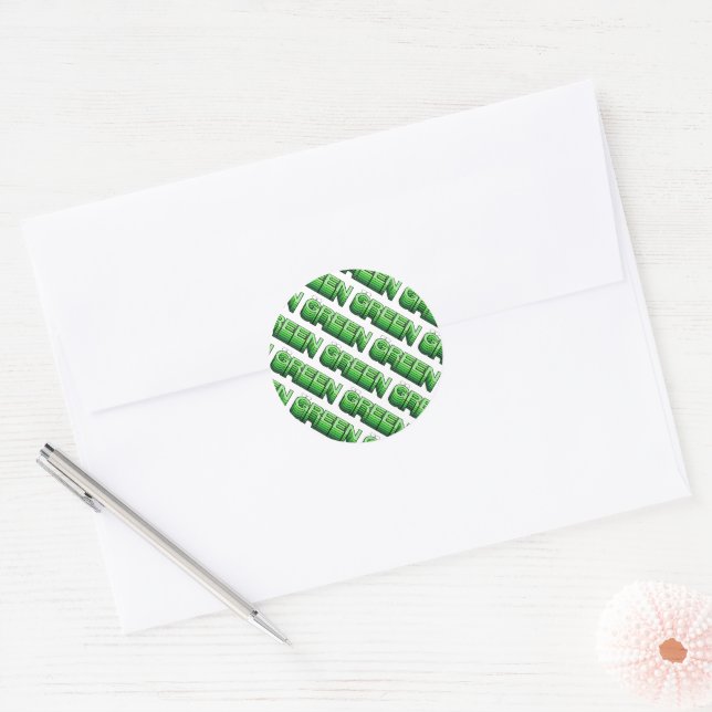 Adesivo Retro Verde Reciclar de Reutilização Moderna Amiga (Envelope)