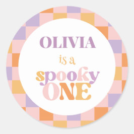 Adesivo Retro Verificado Halloween Primeiro Aniversário