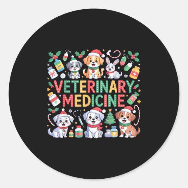 Adesivo Retro Veterinary Medicine Vet Tech Cat Dog Lover C (Frente)