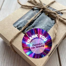 Adesivo Retro Vibrante Neon Brilhante Púrpura Rosa Muito O