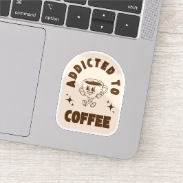 Adesivo Retrô Viciado em Café