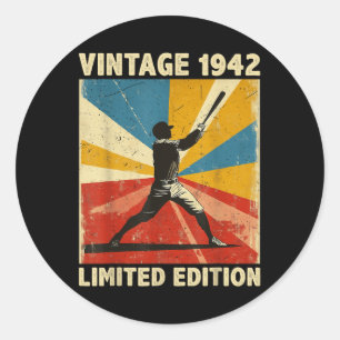 Adesivo Retro Vintage 1942 Baseball Lover Limited Edition