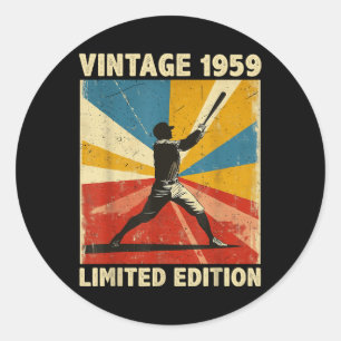 Adesivo Retro Vintage 1959 Baseball Lover Limited Edition