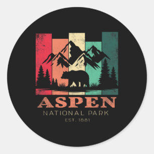 Adesivo Retro Vintage Aspen Colorado Lembrança Crianças Hi