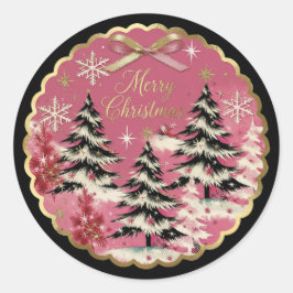 Adesivo Retro Vintage Christmas: 1950's Pink Xmas