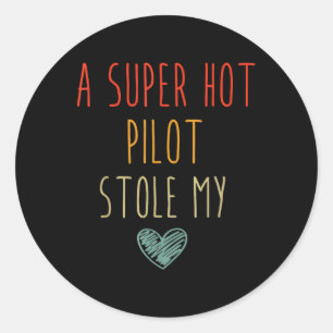 Adesivo Retro Vintage Engraçado Um Super Quente Piloto Rou