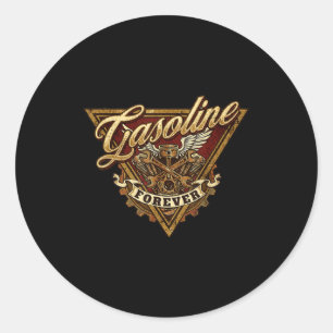 Adesivo Retro Vintage Gasolina Para Sempre Homem Mecânico