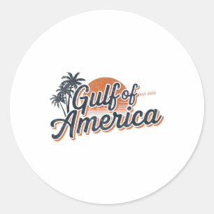 Adesivo Retro Vintage Golfo Da América Do Norte 2025 Ameri