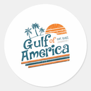 Adesivo Retro Vintage Golfo Da América Do Norte 2025 Ameri