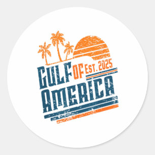 Adesivo Retro Vintage Golfo Da América Do Norte 2025 Ameri