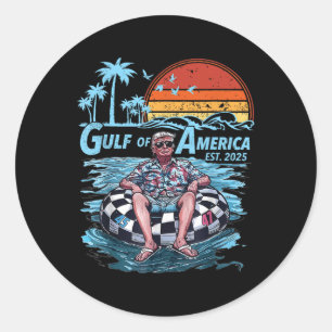 Adesivo Retro Vintage Golfo Da América Do Norte 2025 Ameri