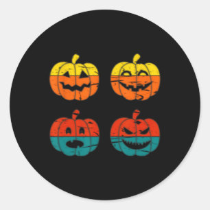 Adesivo Retro Vintage Halloween Jack O Lanterna Pumpkin