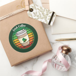 Adesivo Retro Vintage Irish Coffee Hot Drs to Go