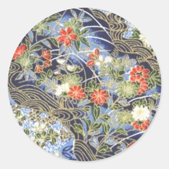 Adesivo Retro Vintage Japonês Kimono Origami Chiyogami (Frente)